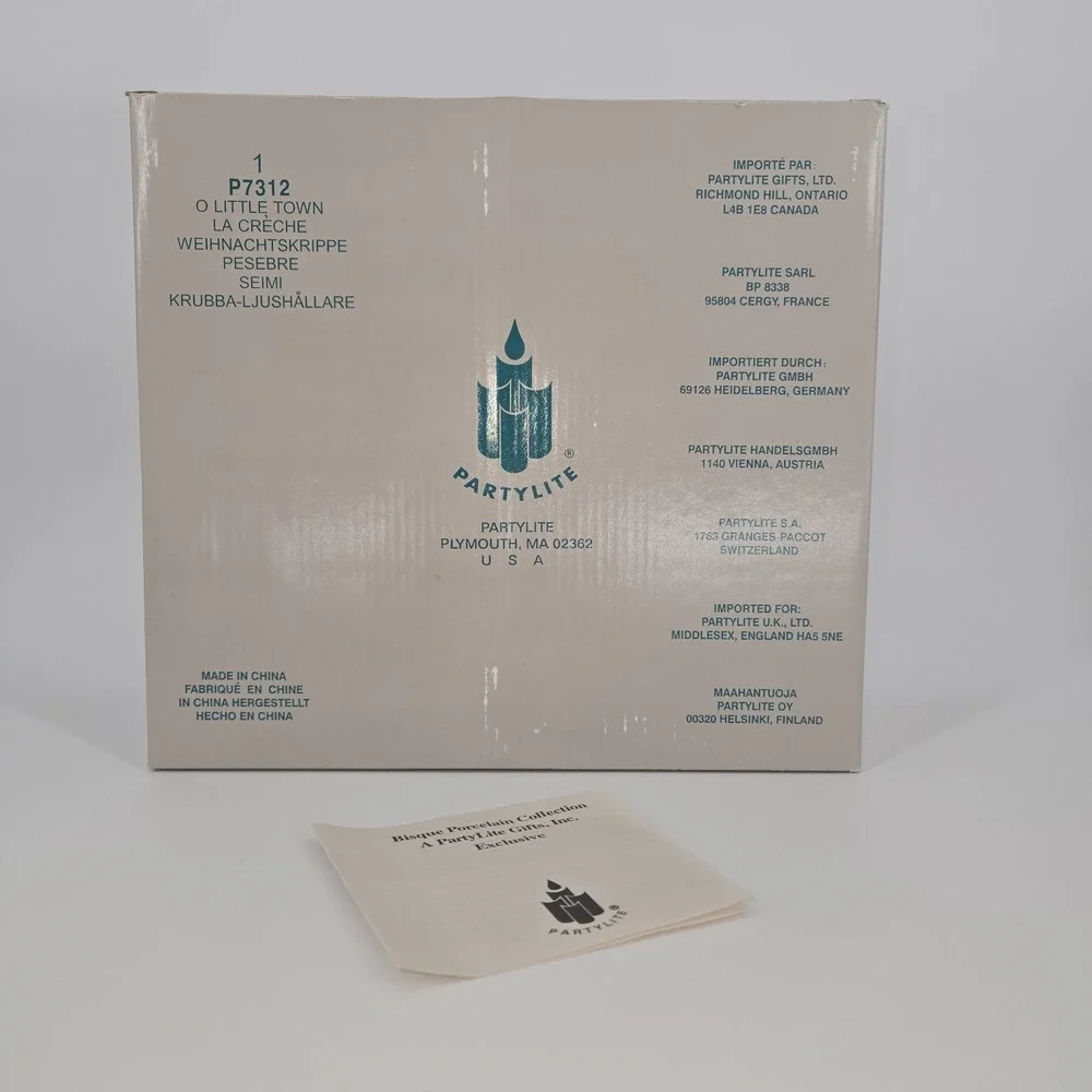 Partylite O Little Town Nativity‎ Tealight Holder Bisque Porcelain P7312 w Box - Picture 8 of 11